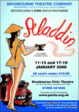 Aladdin Broxbourne Panto 2007/8 image with cyan background