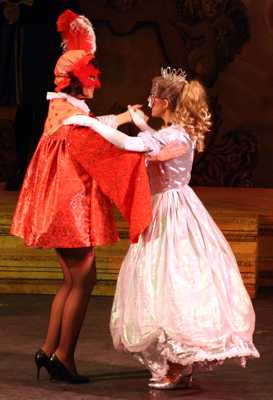 Cinderella Pantomime Broxbourne: Prince Charming and Cinderella dance at the Masked Ball