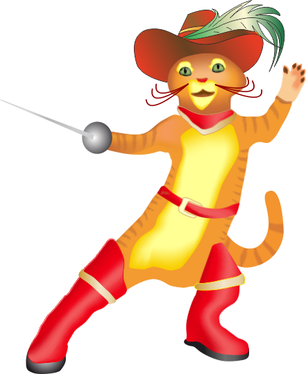 Puss in Boots Pantomime Logo -- Puss Alone
